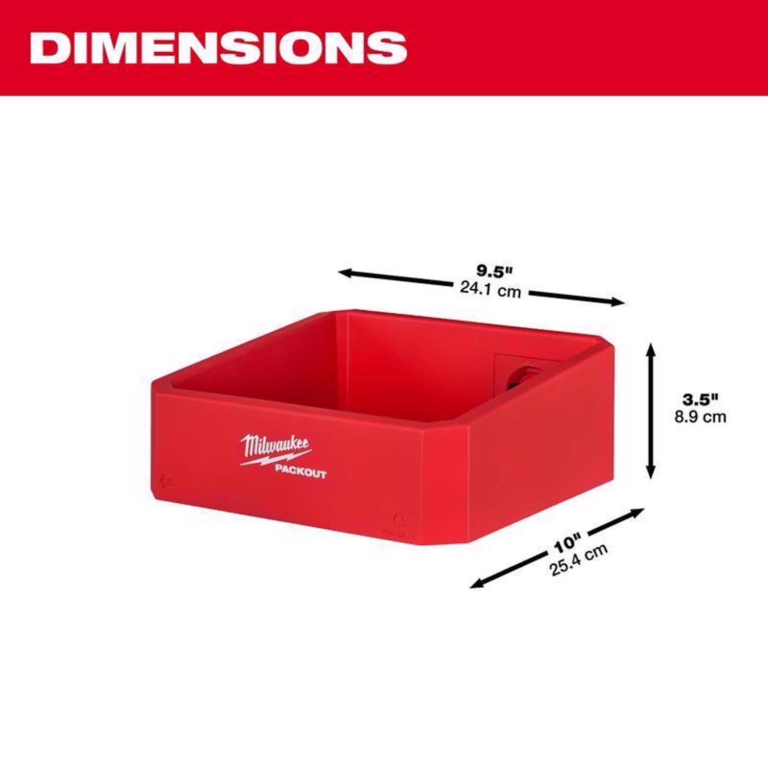 MW Packout Shop Storage 9.5 in. W X 3.6 in. H Garage Organizer Compact Shelf