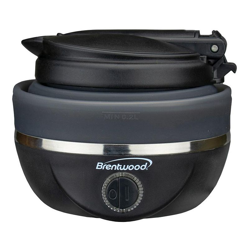 Brentwood Dual Voltage 3.3 Cup Collapsible Travel Kettle in Black