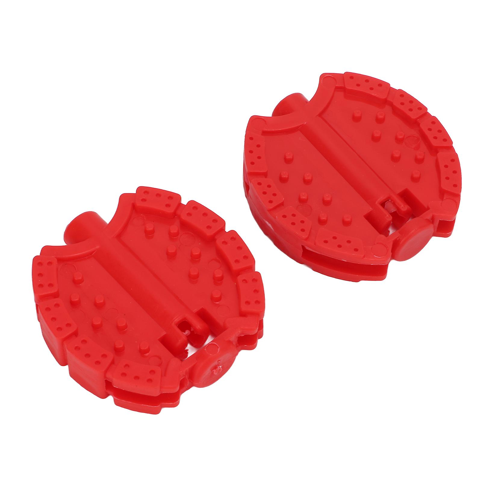 2 Pcs Kids Bike Pedal Plastic Children's Tricycle Bicycle Pedals Child Baby Stroller Front Wheel Foot Pedal Accessories Red