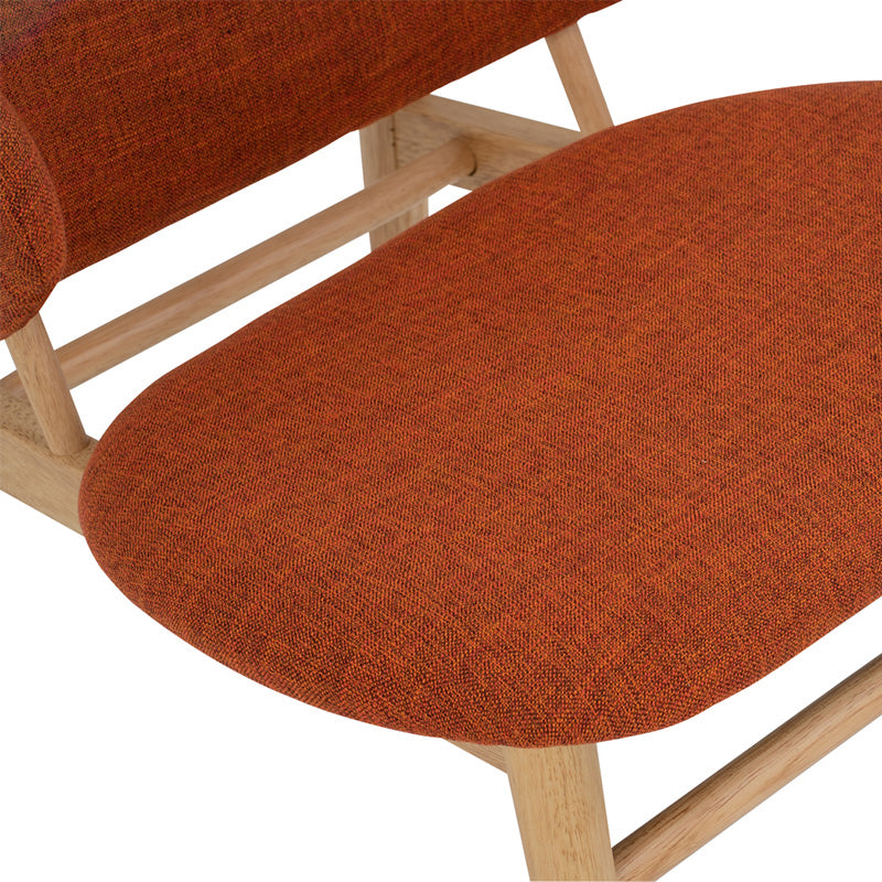 VERONIC Lounge Chair in Russet Fabric