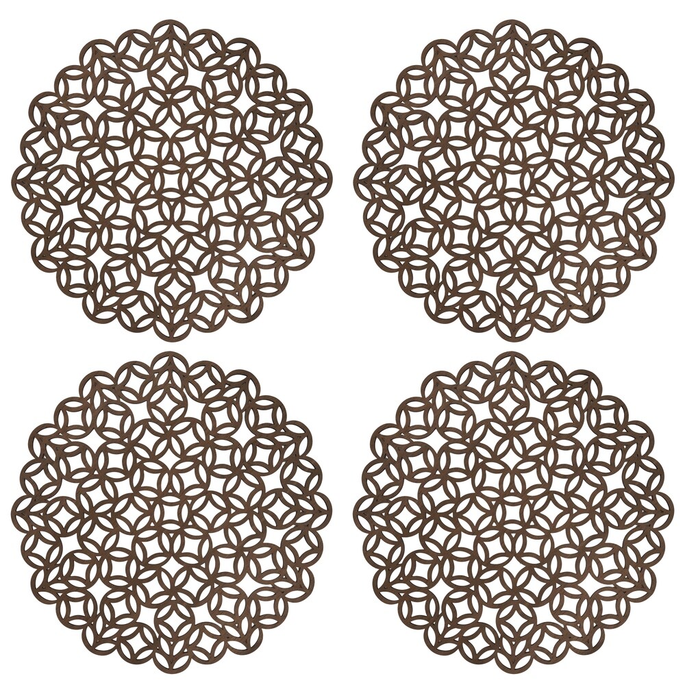 Round Placemats with Laser Cut Design (Set of 4)