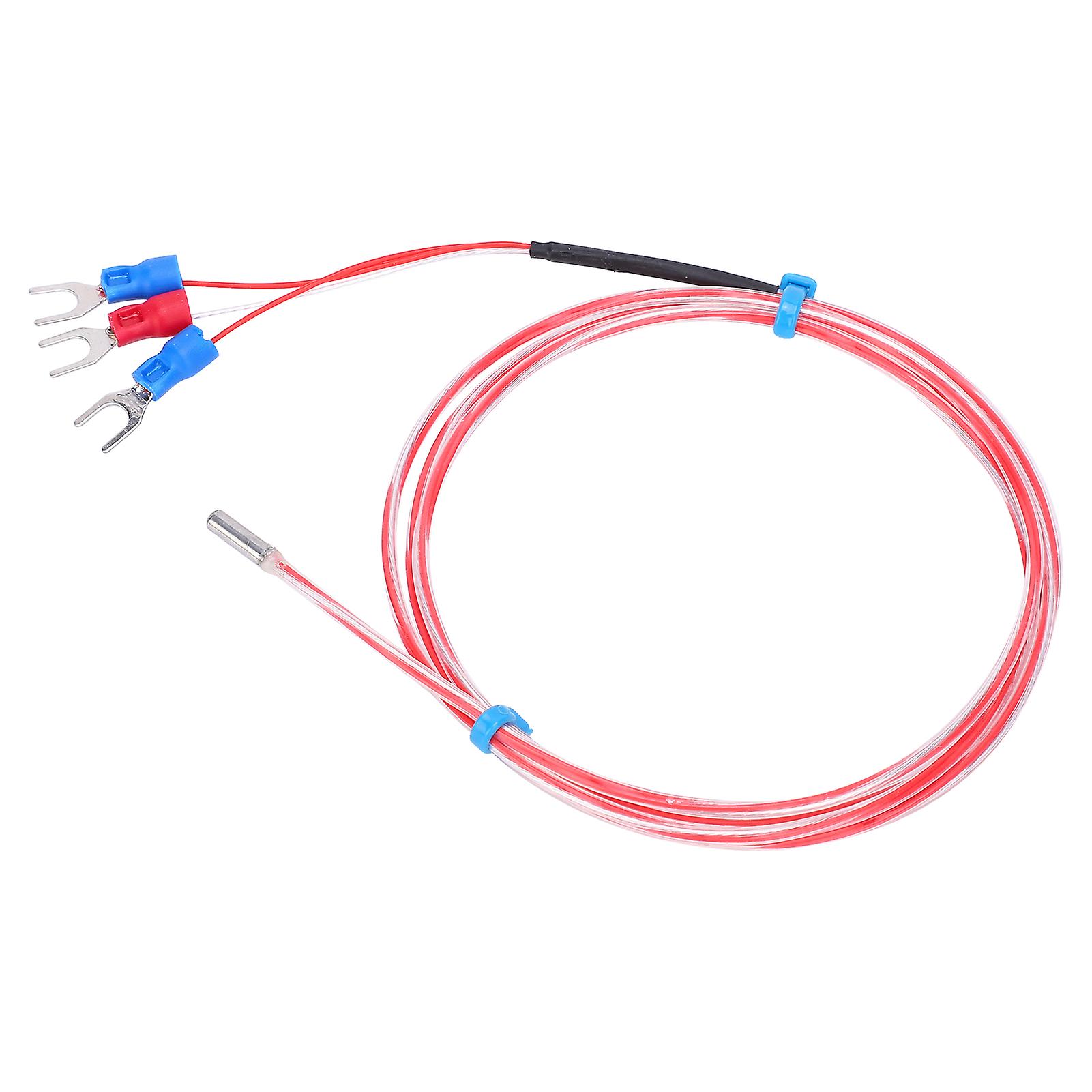 PT100 Waterproof Temperature Sensor 3 X 20mm Thermistor Temperature Probe 50 to +300℃(5m )