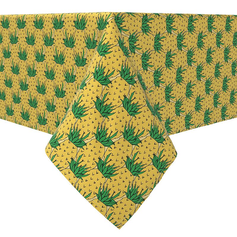 Rectangular Tablecloth， 100% Cotton， Close Up Pineapples