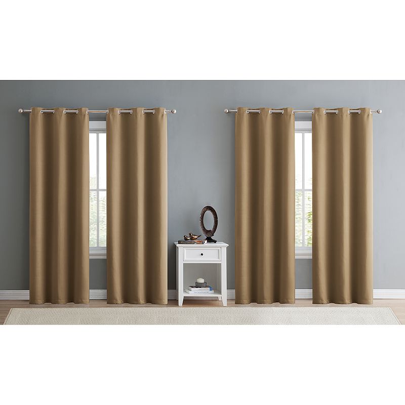 VCNY Jordan 4-piece Weave Blackout Window Curtain Set