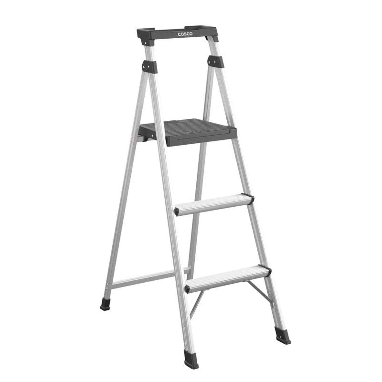 Cosco Lite Solutions 5 ft. H Aluminum Step Ladder Type II 225 lb. capacity