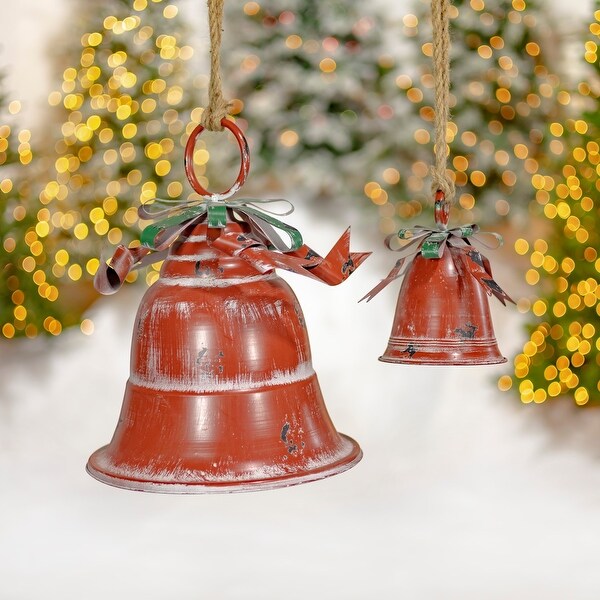 Set of 9 Assorted Style Christmas Bells