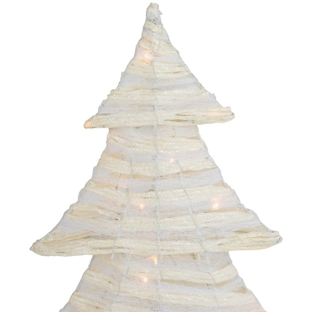 Cream Battery Operated Led Lighted Christmas Tabletop Tree