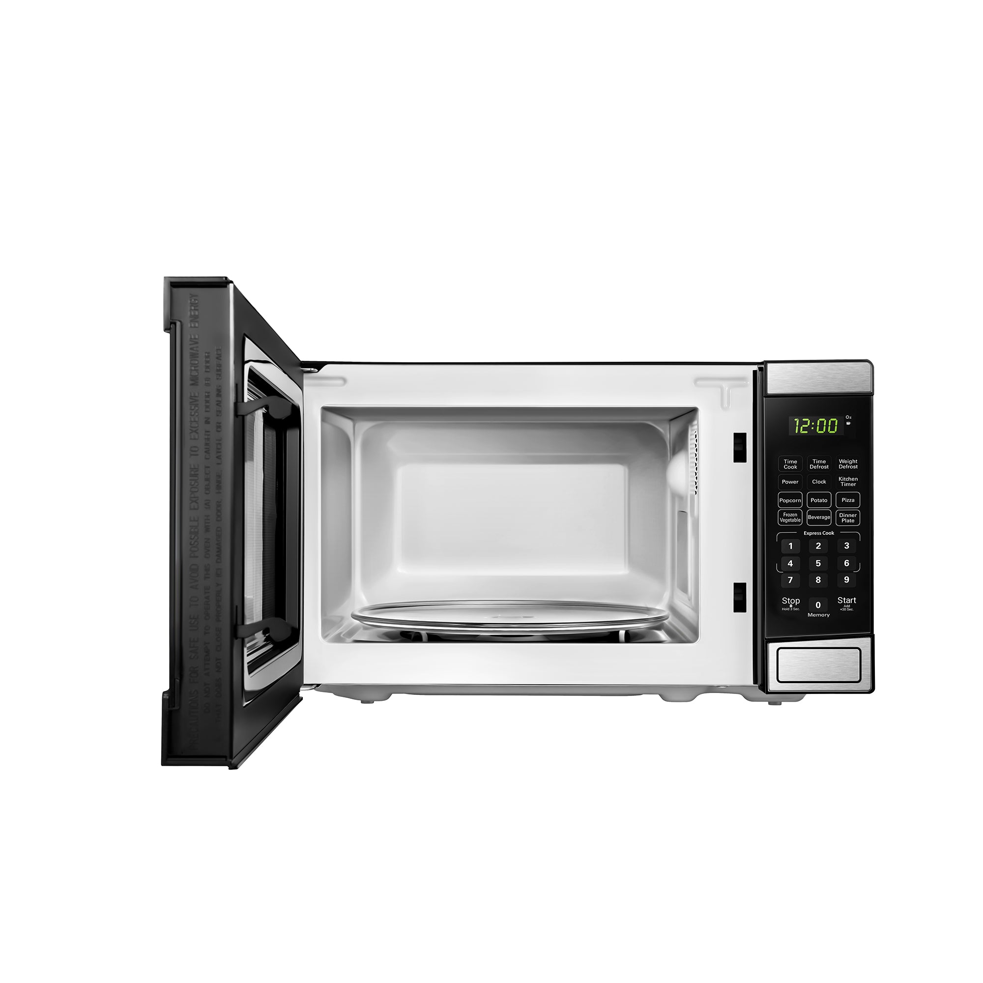 Danby 700W 0.7 Cubic Feet Convenient Stainless Steel Countertop Microwave, Black