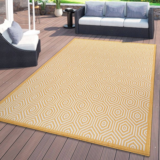 World Rug Gallery Modern Geometric Textured Flat Weave Indoor outdoor Area Rug