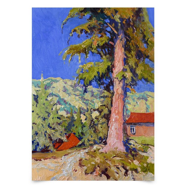 Americanflat Botanical Wall Art Room Decor Landscape With Big Pine Tree By Suren Nersisyan