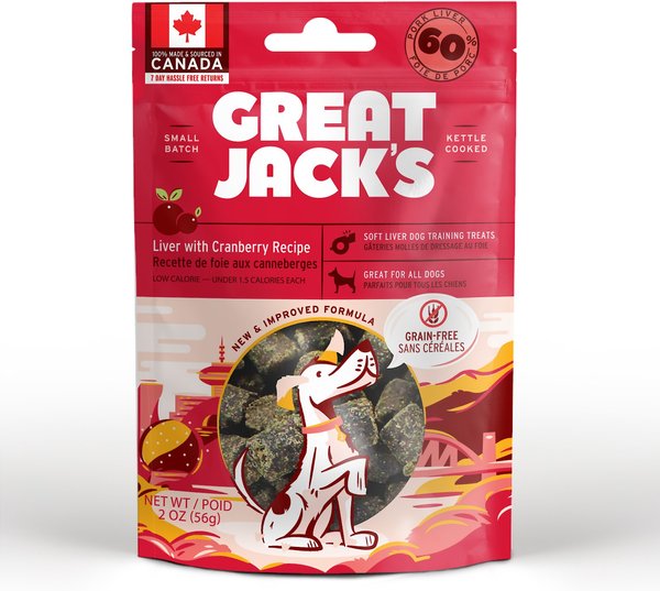 Great Jack's Big Bitz Liver and Cranberry Recipe Grain-Free Dog Treats