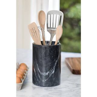 Fox Run Black Marble Utensil Holder 8649