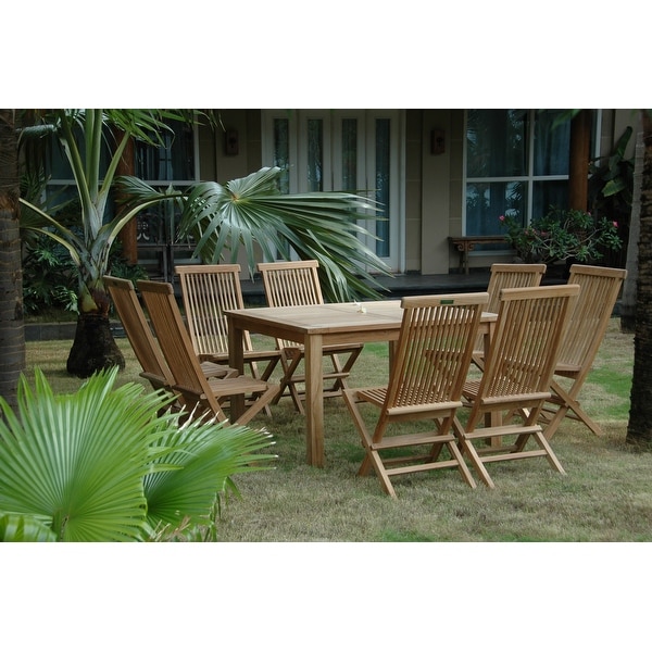 Windsor Classic Chair 9Pieces Folding Dining Set