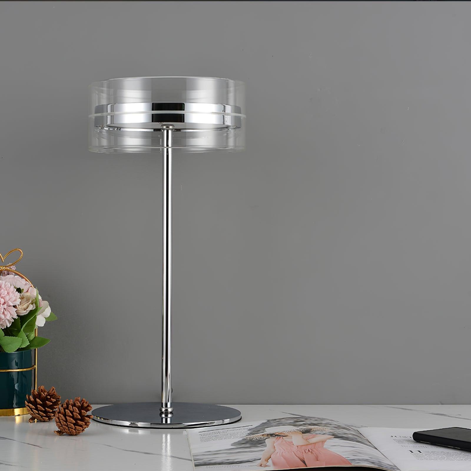 Impex Florina Chrome Table Lamp