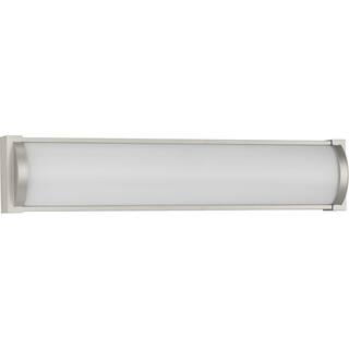 Progress Lighting Barril Collection 24 in. Brushed Nickel Medium Modern Integrated LED Linear Vanity 1-Light with Acrylic Diffuser P300408-009-30