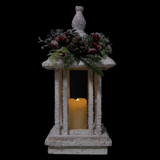 Led Lighted White Storm Lantern Christmas Decoration