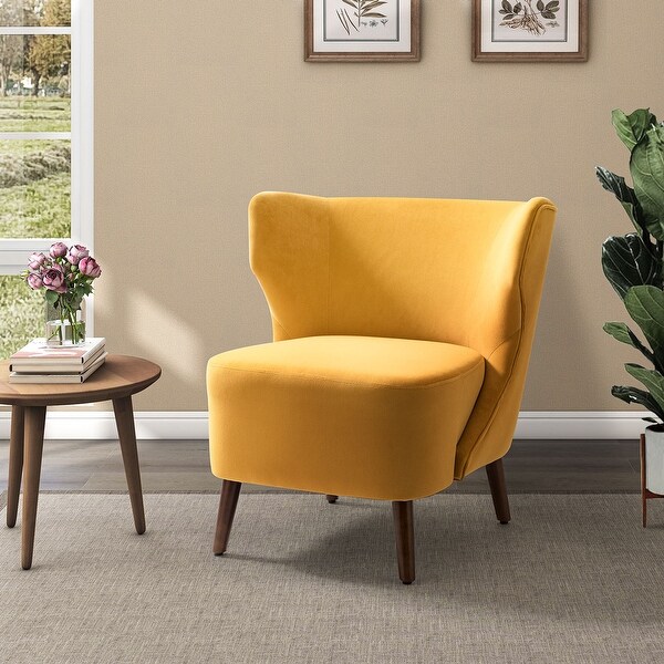 Iolchos Living Room Armless Accent Chair with Wingback by HULALA HOME