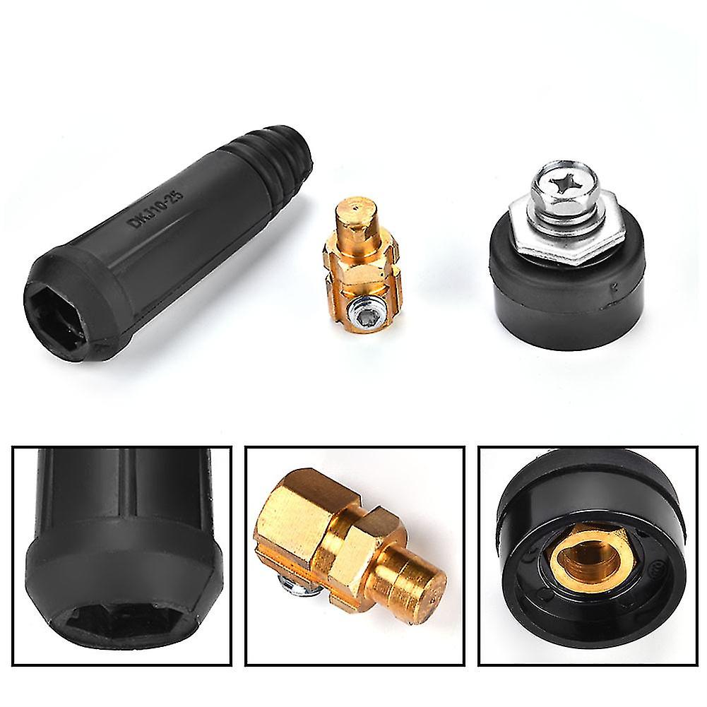 1Pcs DKJ10-25 Black European Style Welding Cable Rapid Connector Quick Fitting Adapter