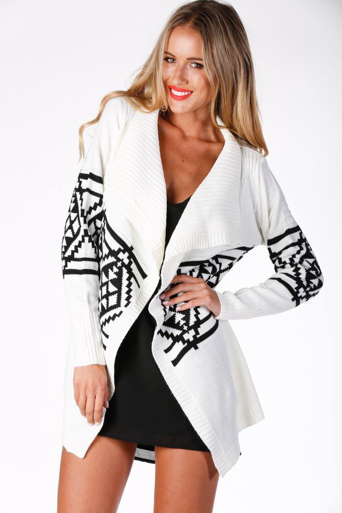 Oh Deer Cardigan White