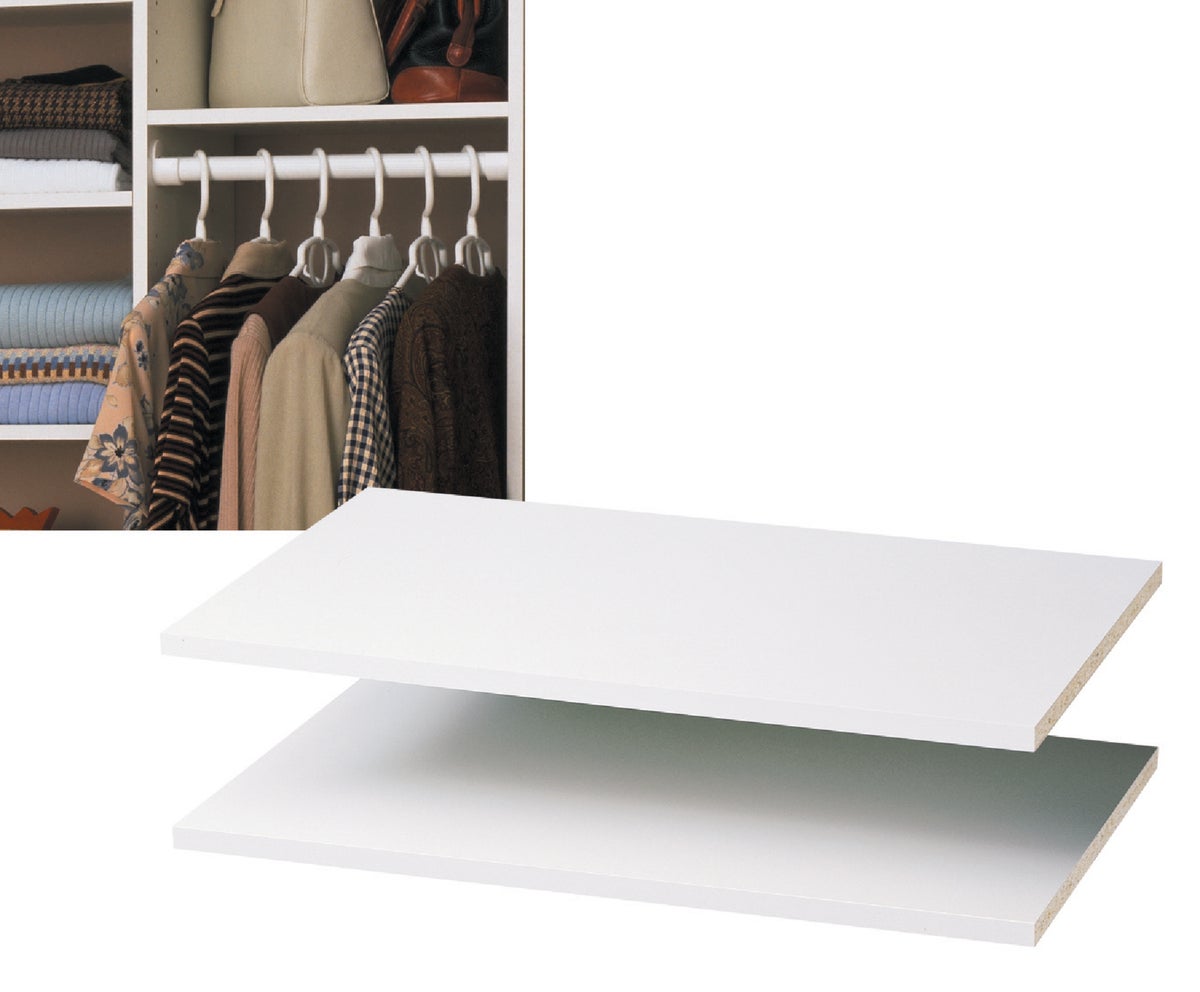 Easy Track Laminated Closet Shelf White