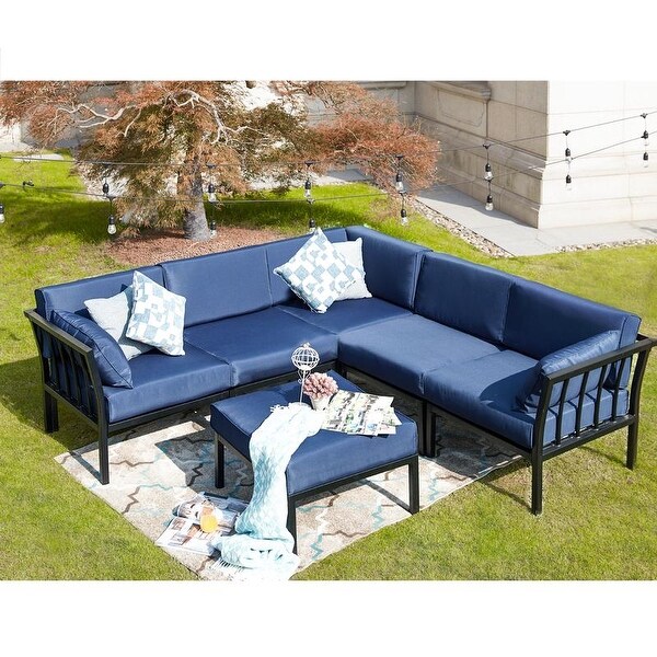 PATIO FESTIVAL 6Piece Outdoor Sofa Seating Group with Cushions