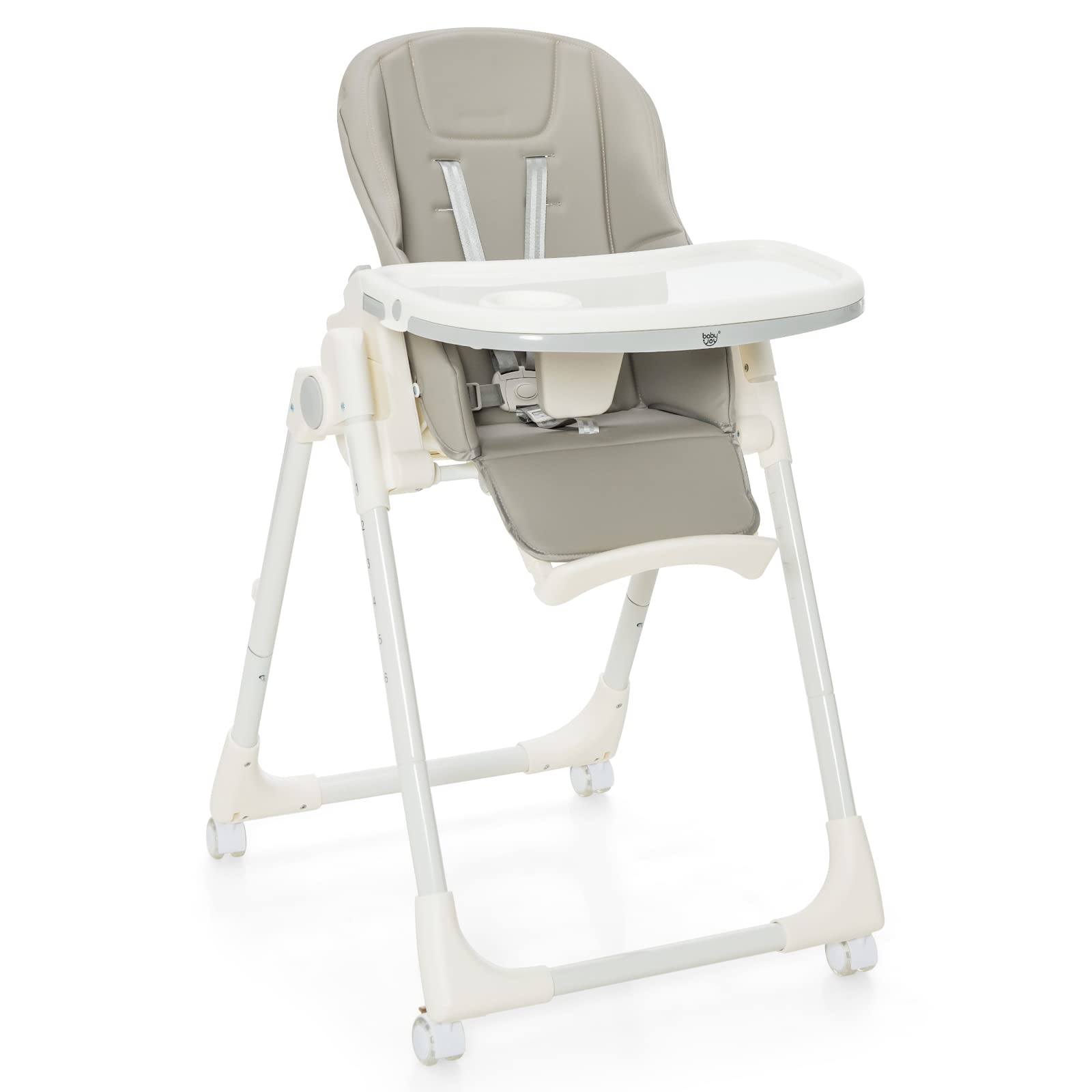 Costzon High Chair for Babies & Toddlers, Foldable Highchair