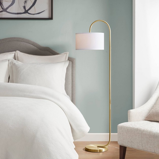 Attwell Arched Metal Floor Lamp Gold Hampton Hill