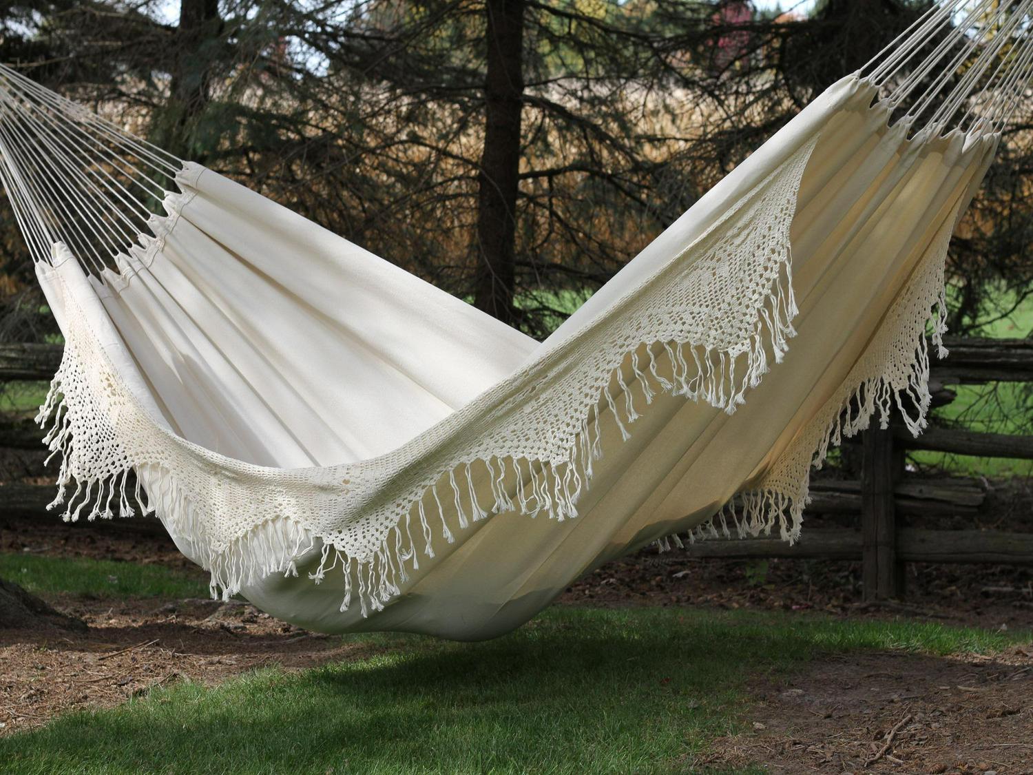 Vivere Tree Hammock， Off-White