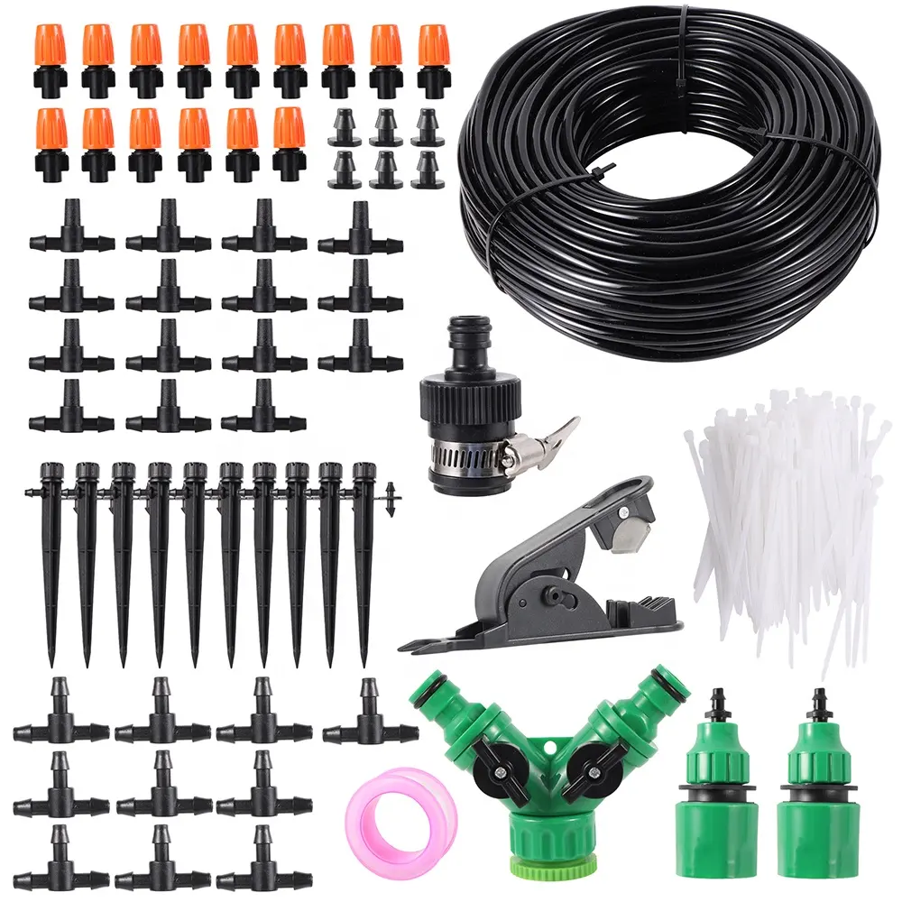 Garden Irrigation System Plant Watering Kit Garden Greenhouse Patio Watering Atomization Supplies 5/10/15/20/25m