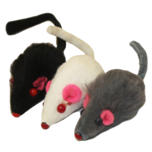 Multipet Real Fur Mice Catnip Cat Toy