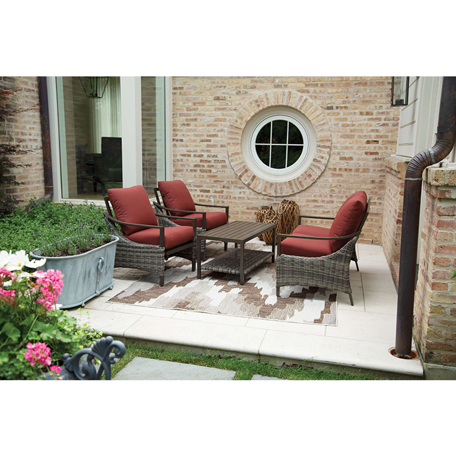 Living Accents Valencia Deep Seating Wicker Patio Set 4-Piece