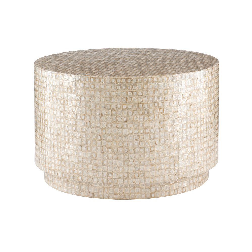 Linon Perrin Capiz Mosaic Coffee Table