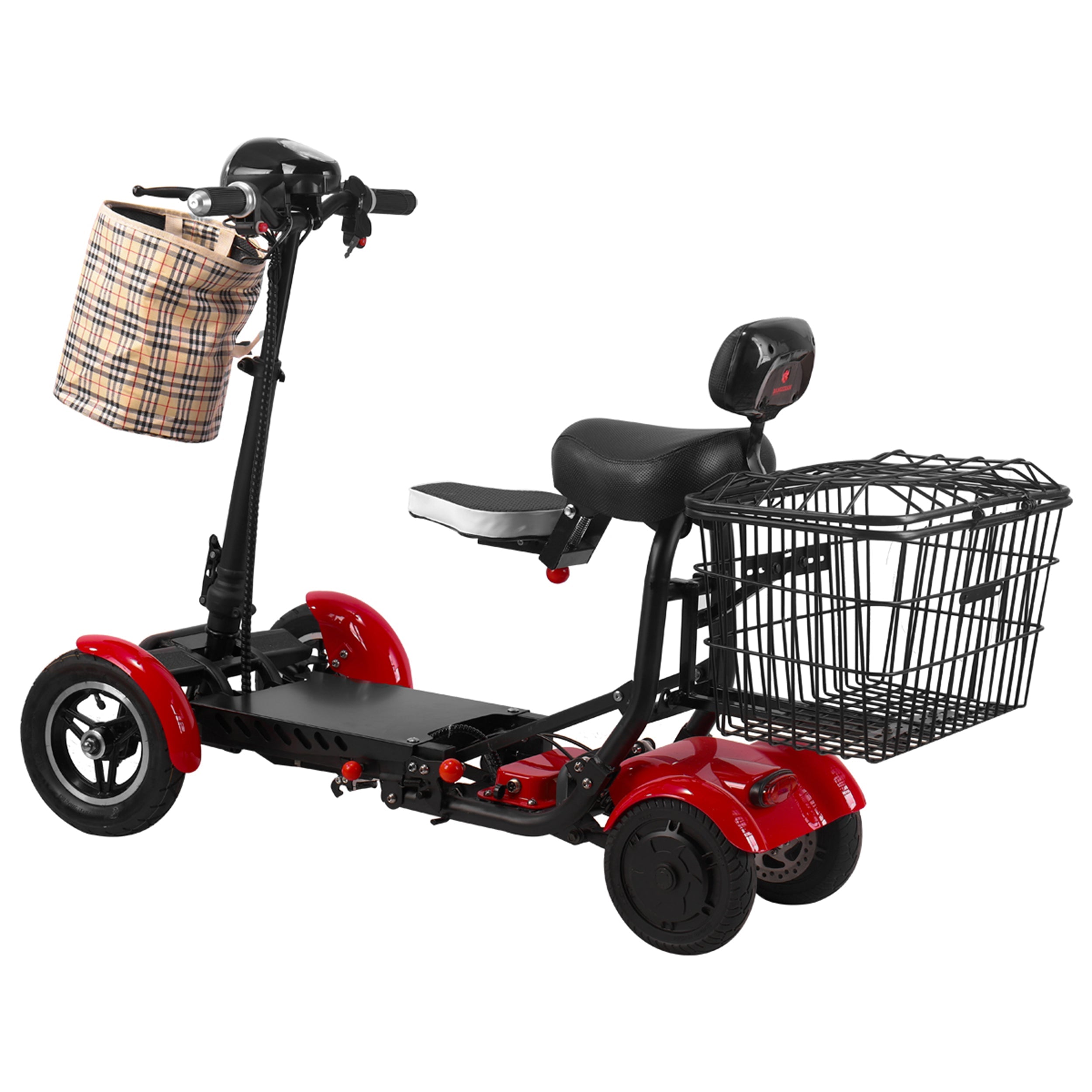 4 Wheel Electric Battery Power Scooter, Foldable Lightweight FDA Approved