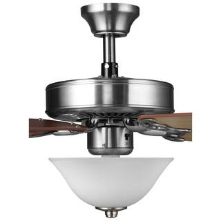 Progress Lighting 5-Blade 52 in. Integrated LED Brushed Nickel Ceiling Fan with Light Kit P2599-09