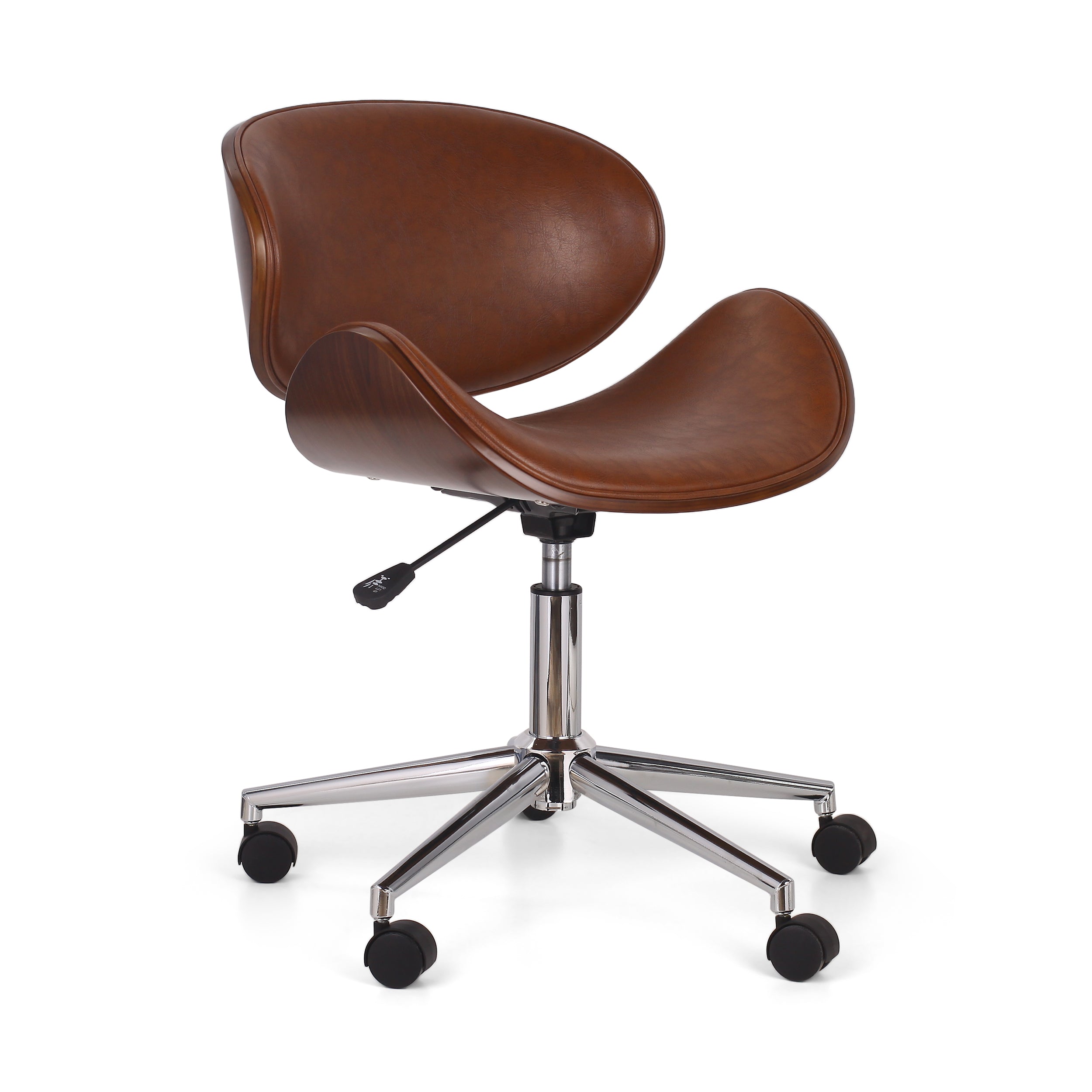 Clyo Mid-Century Modern Upholstered Swivel Office Chair