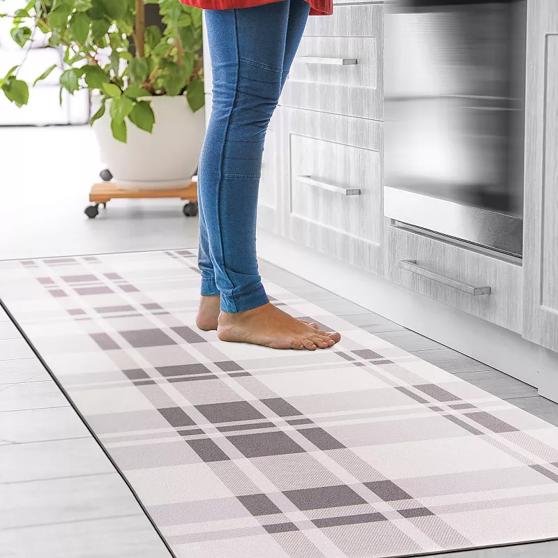 World Rug Gallery Plaid Anti-Fatigue Mat