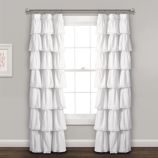 Ruffle Window Curtain Panel Lush D cor