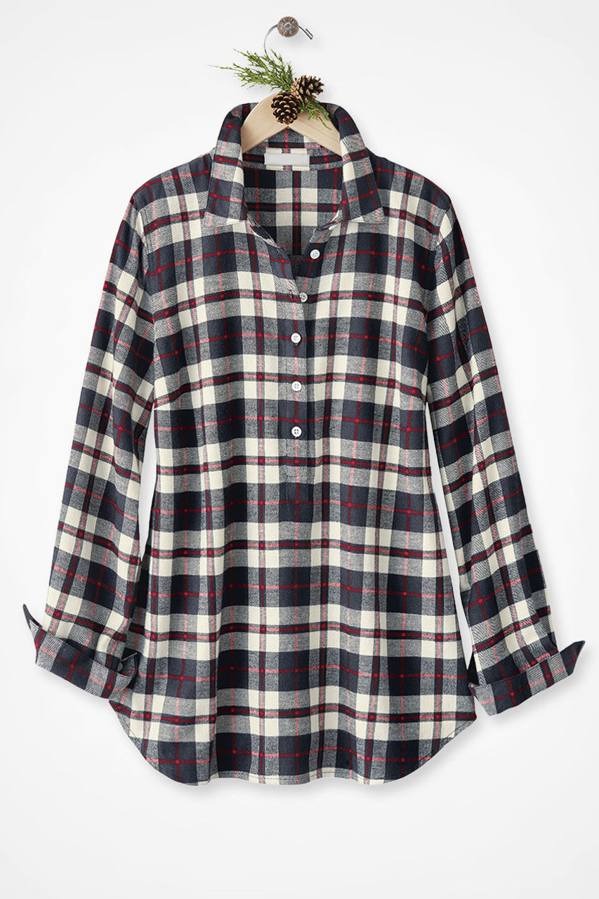 Joyful Celebration Plaid Tunic