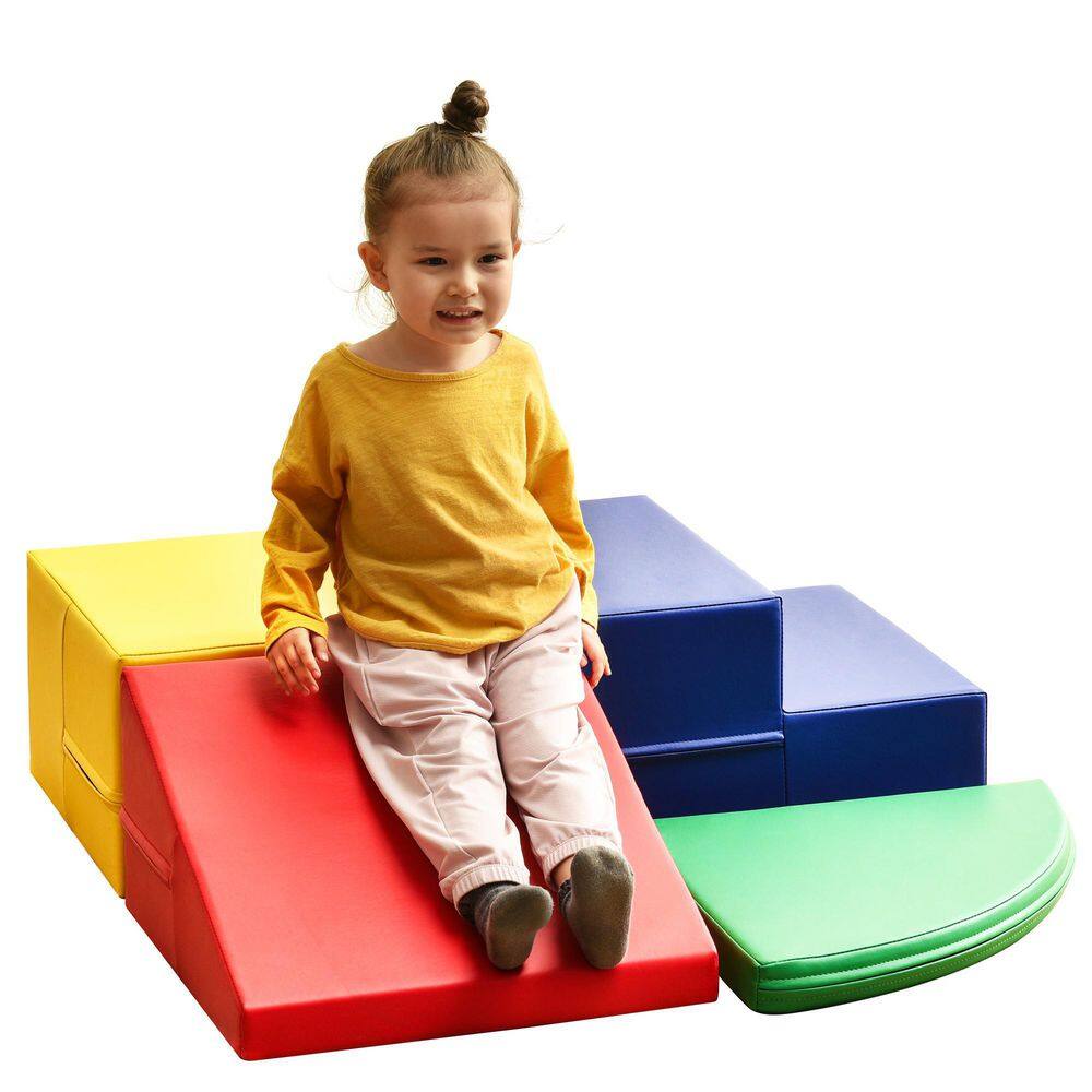 TIRAMISUBEST 4-Piece Toddlers' Multi-Color Soft Foam Playset for Climb and Crawl TXXY296663AAL