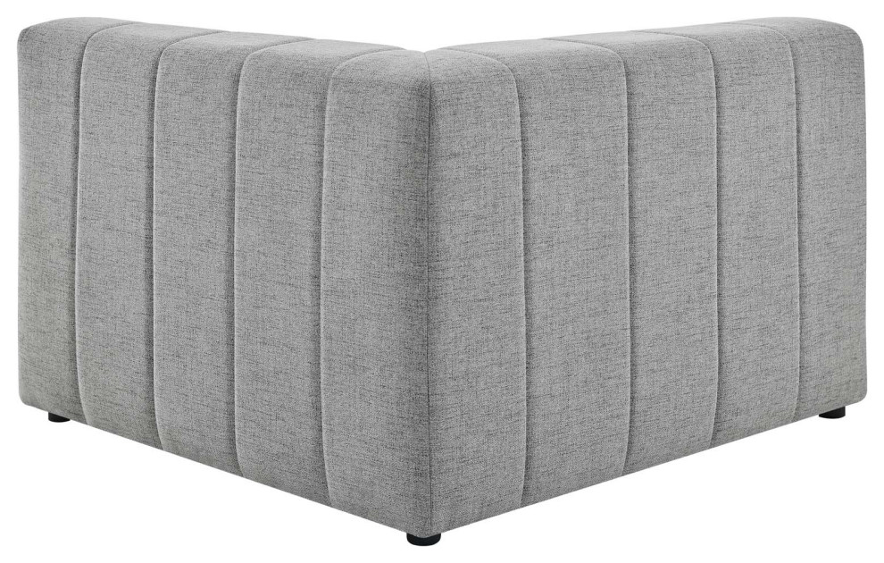 Bartlett Upholstered Fabric Upholstered Fabric 5Piece Sectional Sofa Light Gray   Transitional   Sectional Sofas   by Morning Design Group  Inc  Houzz