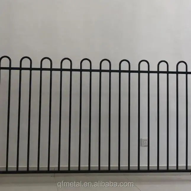 Classic Australia aluminium 2 rails loop top flat bottom welded pool fence panels 1200mm x 2400mm