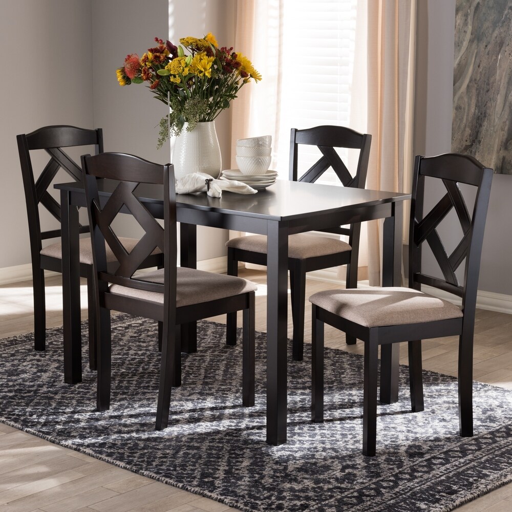 Copper Grove Monongahela Contemporary Fabric 5 Piece Dining Set