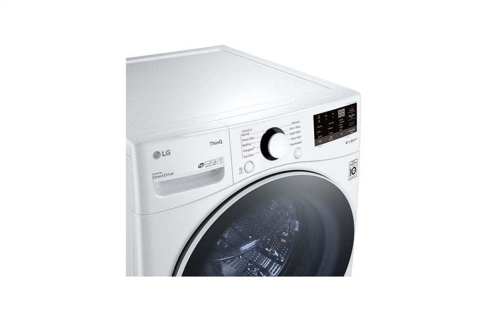 Lg WM3600HWA 4.5 Cu. Ft. Ultra Large Capacity Smart Wi-Fi Enabled Front Load Washer With Built-In Intelligence & Steam Technology