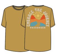 Embrace The Journey Oversized Recycled Cotton T-Shirt - Amber Gold