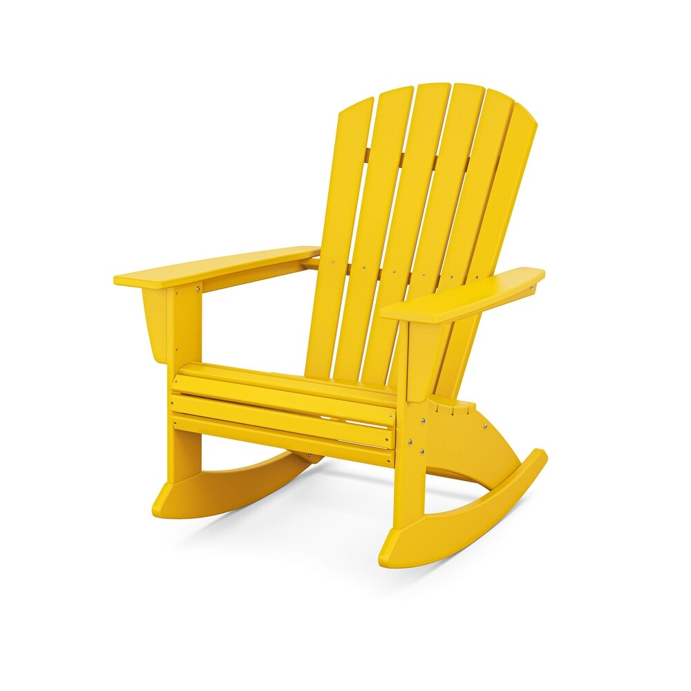 POLYWOOD Nautical Curveback Adirondack Rocking Chair