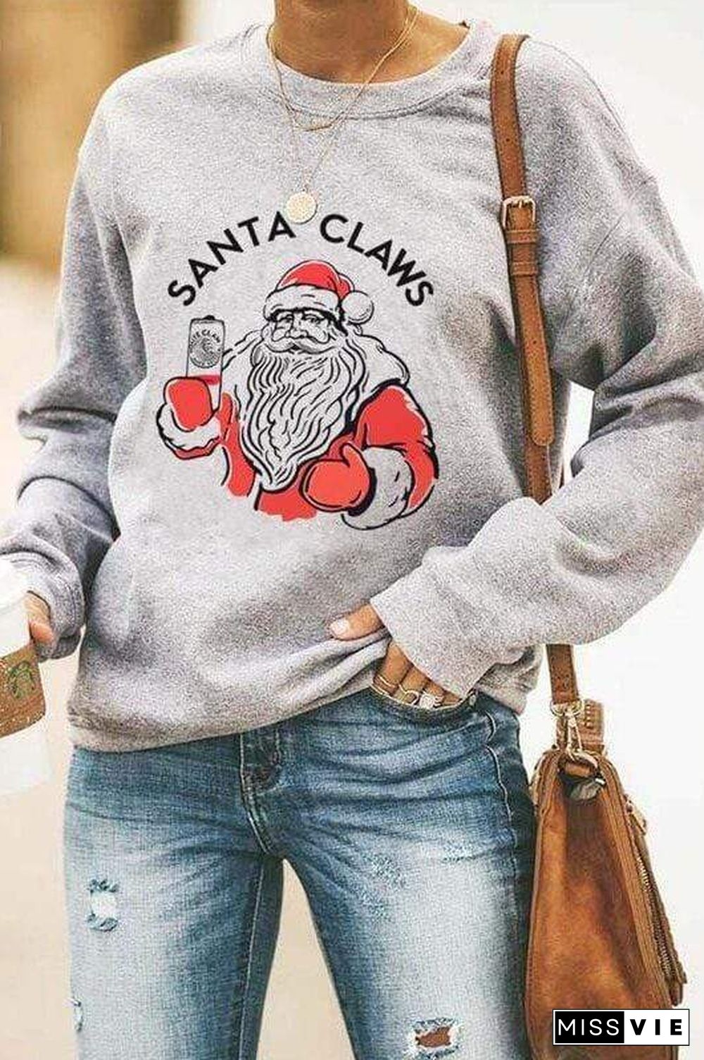 Santa Claus Printed Sweatshirt