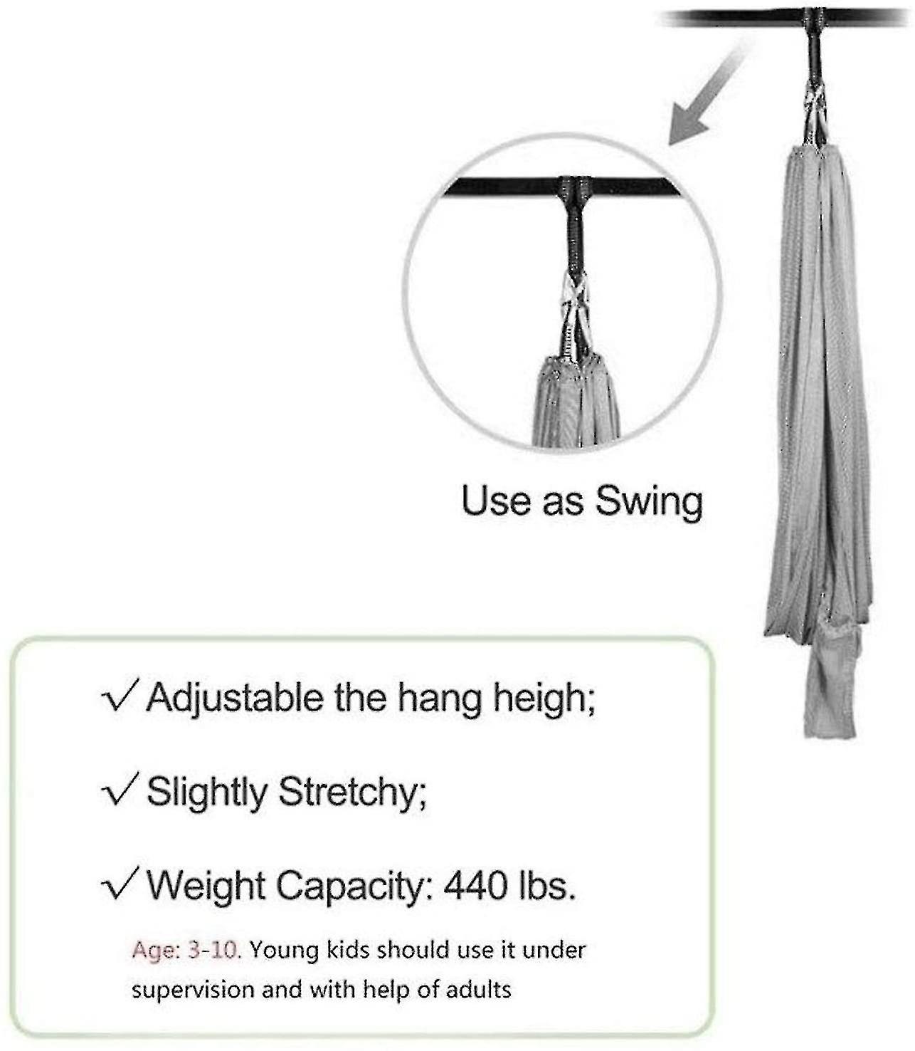 Sensory Swing Indoor Therapy Swing For Adults Kids And Teens W/more Special Needs Sensor