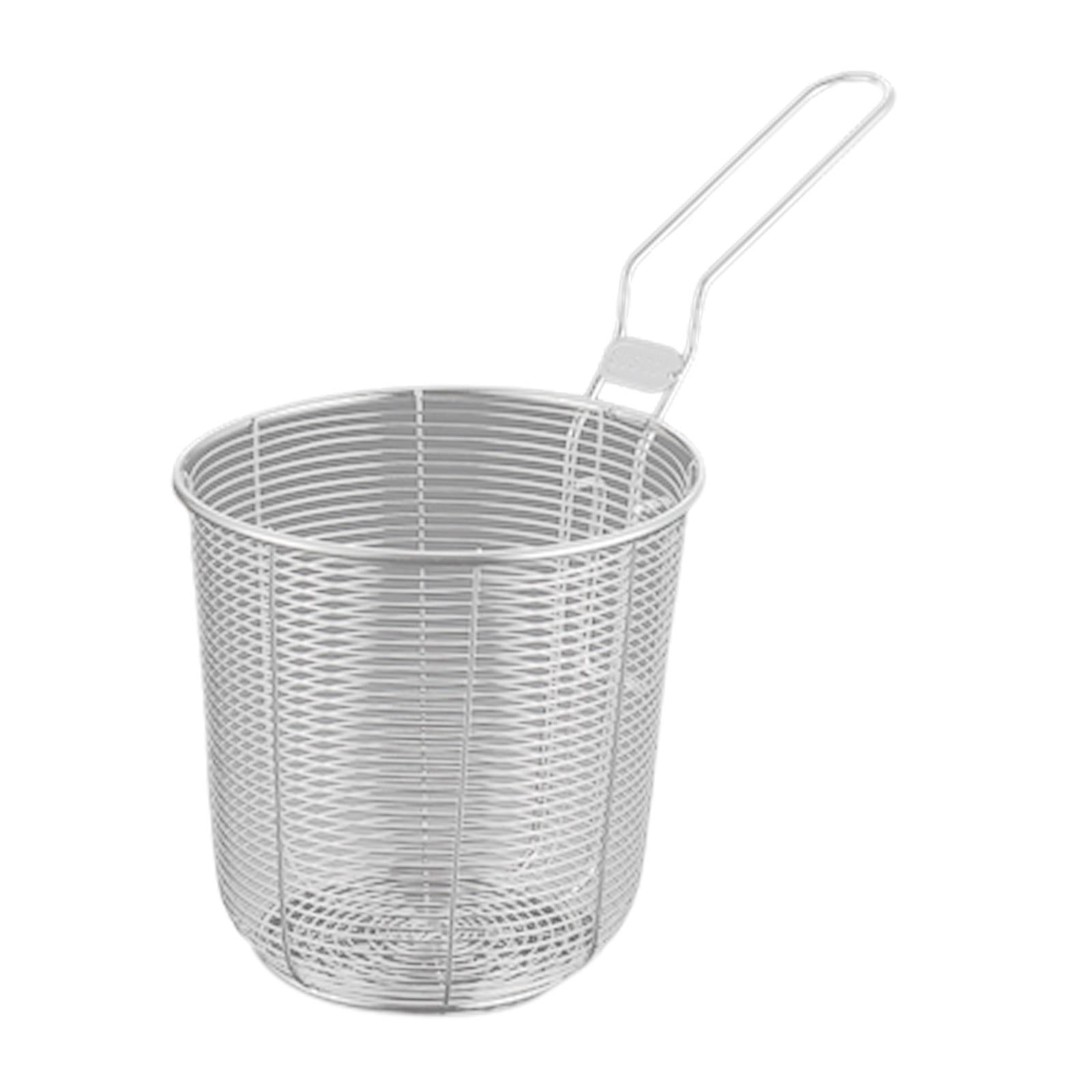 Frying Basket with Handle Food Presentation Tableware Easy Clean for Cooking 12cm