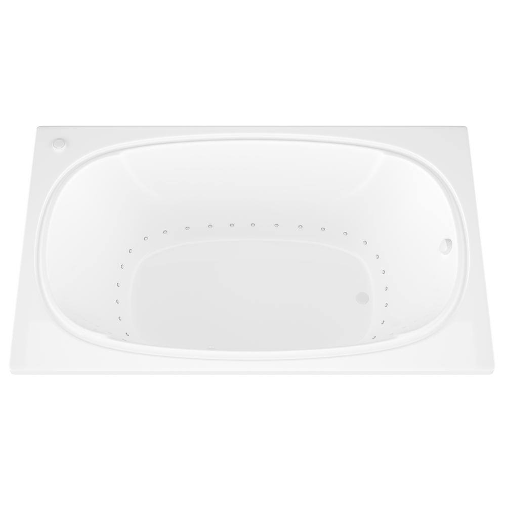 Universal Tubs Peridot 6 ft. Acrylic Rectangular Drop-in Air Bathtub in White HD4872CAL