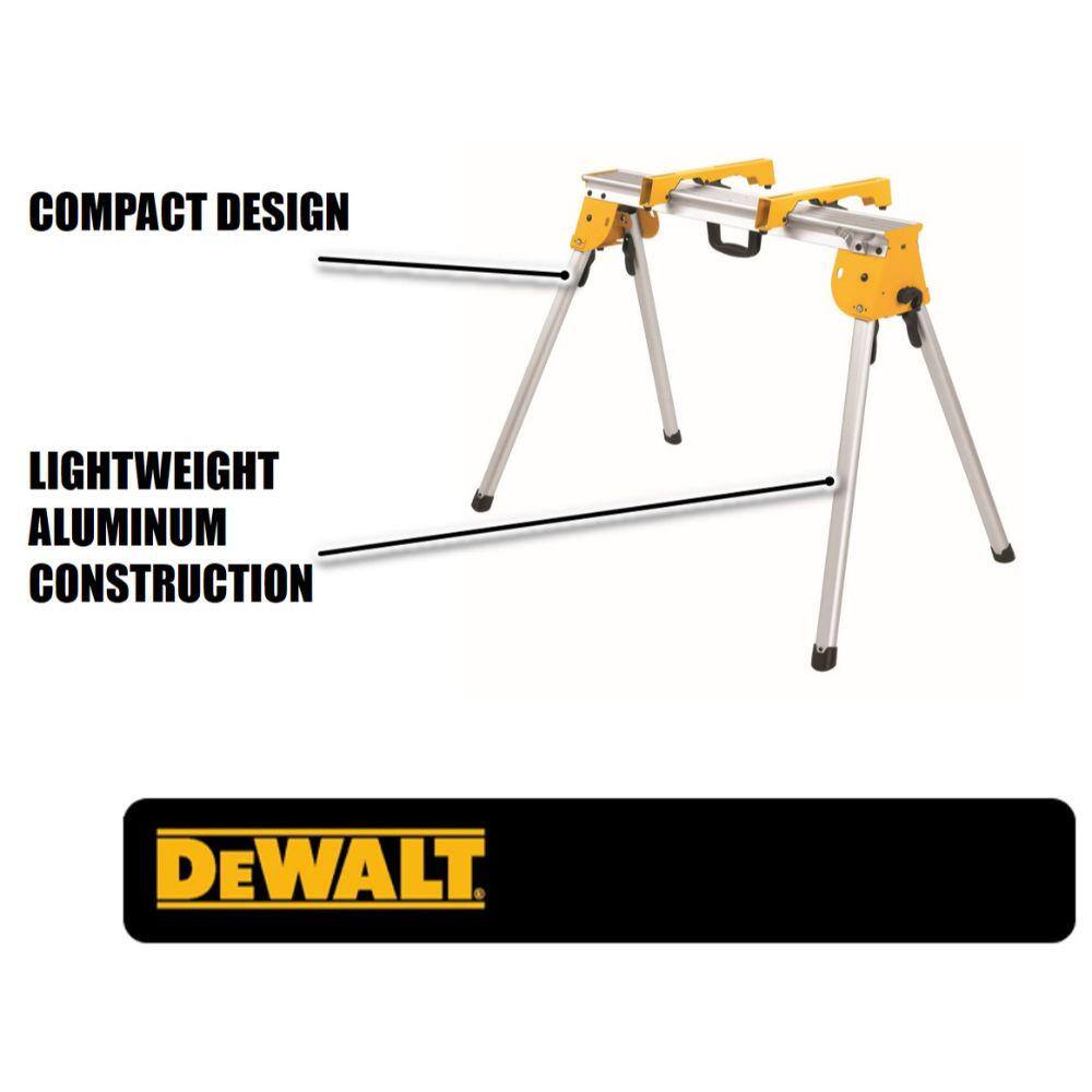 DW 15 Amp Corded 12 in. Compound Single Bevel Miter Saw and Heavy-Duty Work Stand DWS715WDWX725B